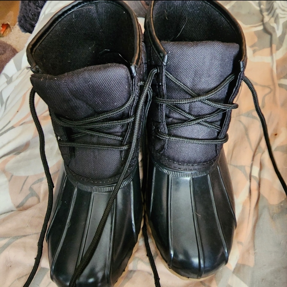 Sleek Black Women's Winter & Rain Boots